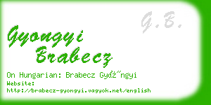 gyongyi brabecz business card